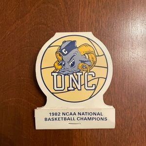 UNC Tar Heels 1982 Champions Matchbook